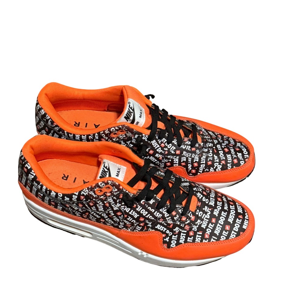 Nike Air Max 1 Just Do It Pack Orange Black White 875844-008 Mens 9